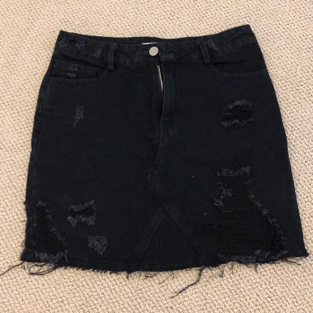 Princess Polly black denim skirt